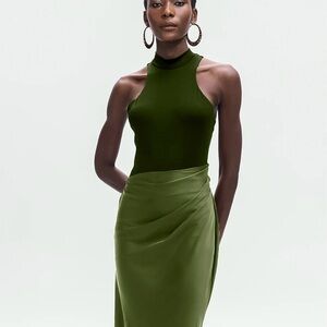 Two Toned Green Maxi Formal Dress